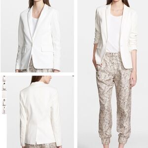 Rag & Bone Sidney Ecru White Blazer Vanilla Hourglass Blazer New Size 10